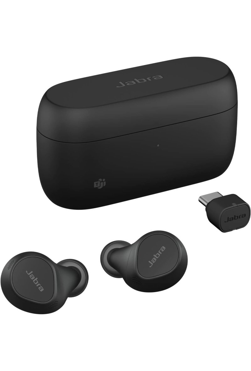 Jabra Evolve2 Buds - Écouteurs Bluetooth intra-auriculaires sans fil True Wireless, réduction de bruit active et MultiSensor Voice 4 micros - Certifiés MS Teams, compatible avec d'autres applis - Noir