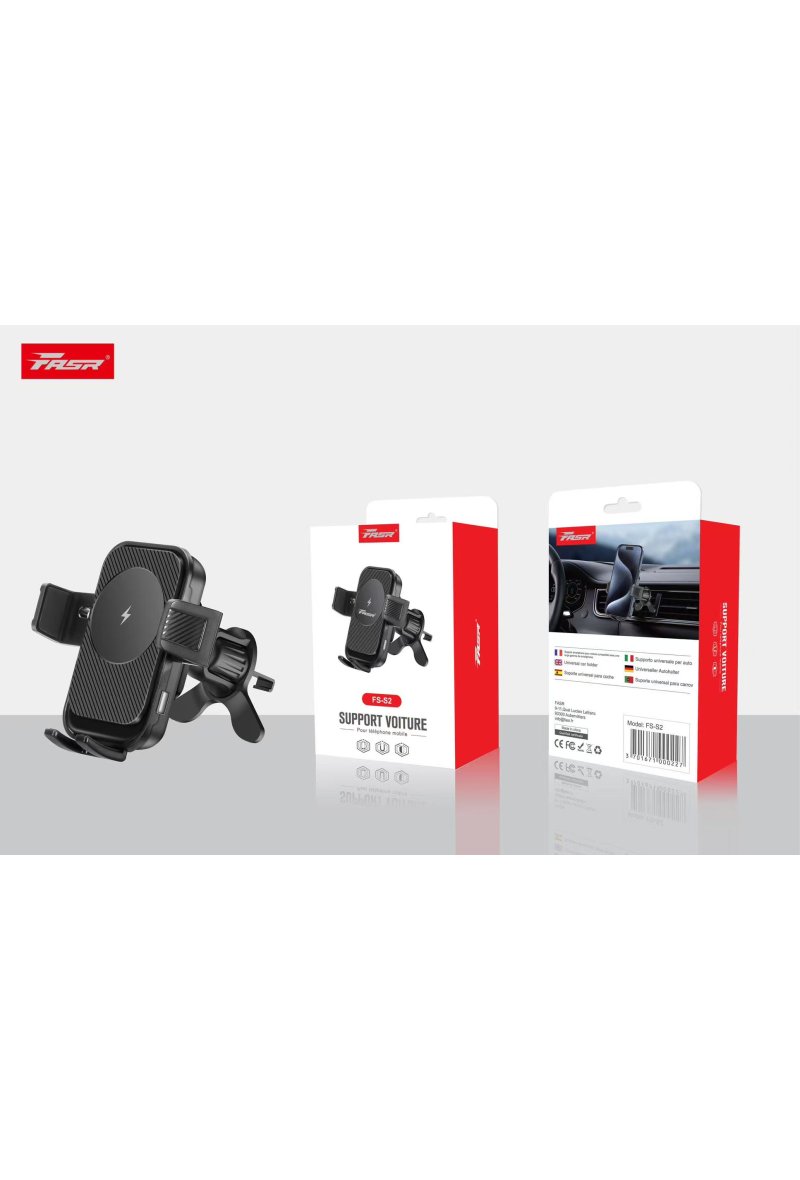 FASR Support Telephone Voiture Induction 15W Charge Rapide & Ventilateur