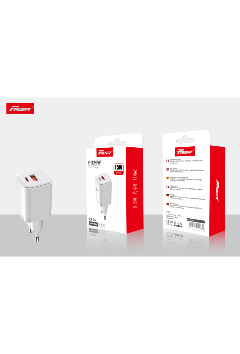 FASR Chargeur USB-A+C 25W