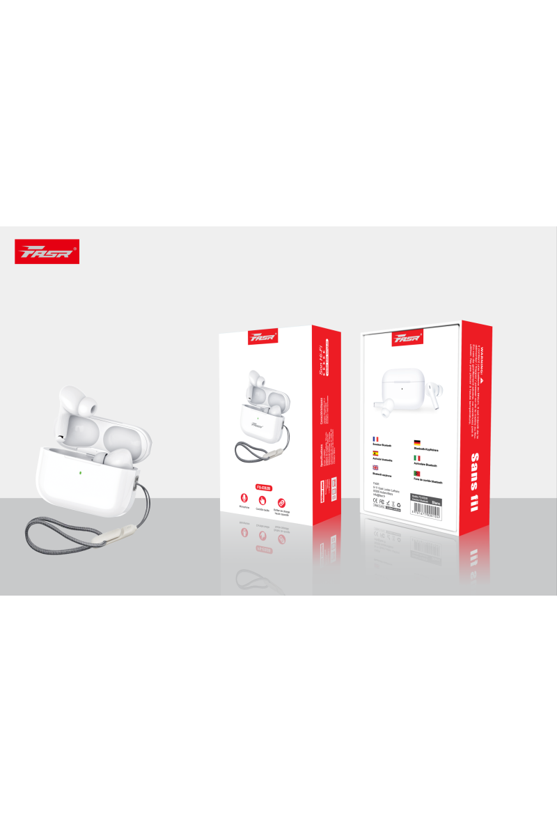 FASR ecouteurs Bluetooth blanc Contrôle Tactile Oreillette