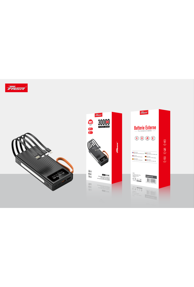 batterie Externe, Chargeur Portable 30000mAh Power Bank, 22.5W PD 25W Power Bank Charge Rapide