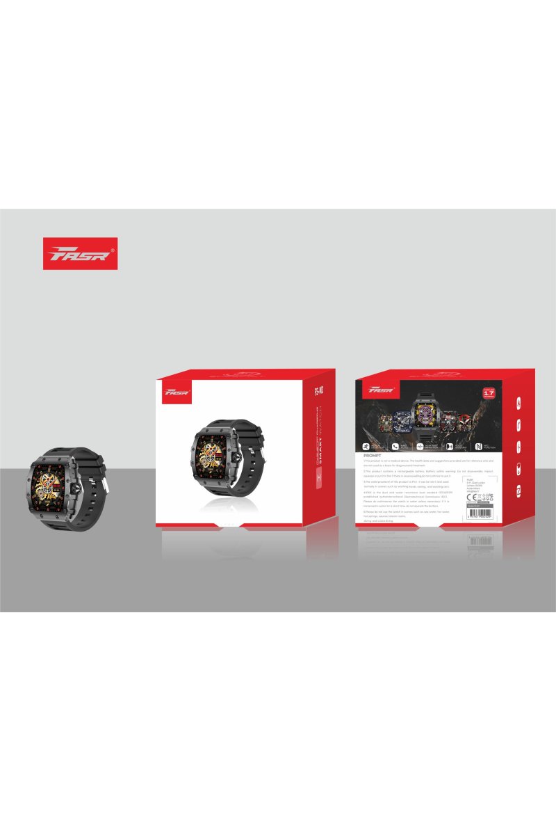 Montre Connectée Homme,Smartwatch Bluetooth  Étanche  Sport Bracelet Connecté Fitness avec Surveillance de la Pression Cardiaque Podomètre Contrôle de la Musique pour iOS et Android-Noir