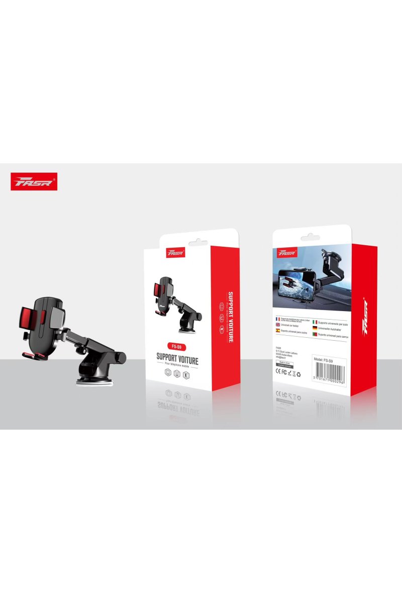 FASR Support Téléphone Voiture, Porte Téléphone Voiture Ventouse Universel Réglable