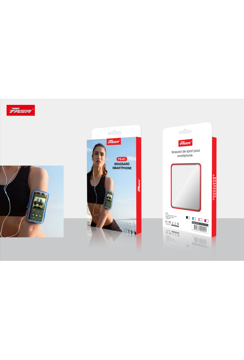 FASR Brassard de Sport avec Poche Écouteur, Brassard Sport