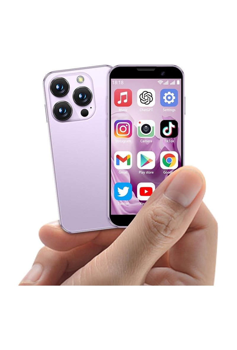 Mini Smartphone Android XS15 - 3G, 2 Go/16 Go, Écran 3.0" - violet - Neuf