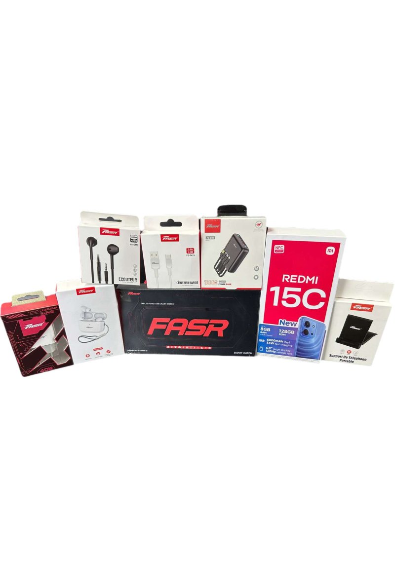 COFFRE CADEAU TELEPHONE RED MI 15C ET 7ACCESSOIRES fasr