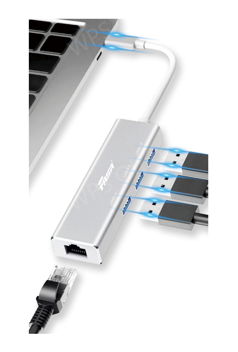 ADAPTEUR 4 PORTS USB ET ETHERNET INTERNET FASR ET TRANSMET DES FICHIERS TOUTES LES SECONDES AD11