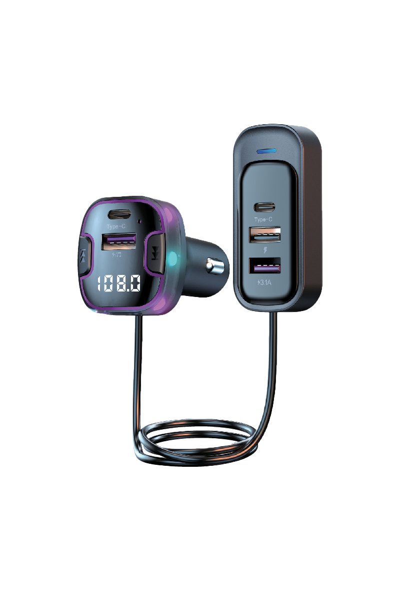 FASR Transmetteur 15W FM/MP3 Bluetooth  T2 de voiture - 1.5M