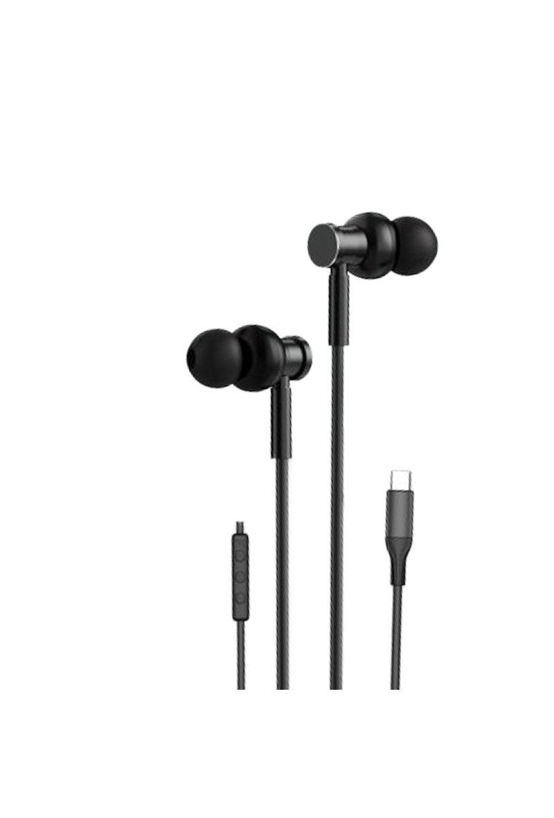 Écouteurs USB C Filaire en silicone, avec Microphone