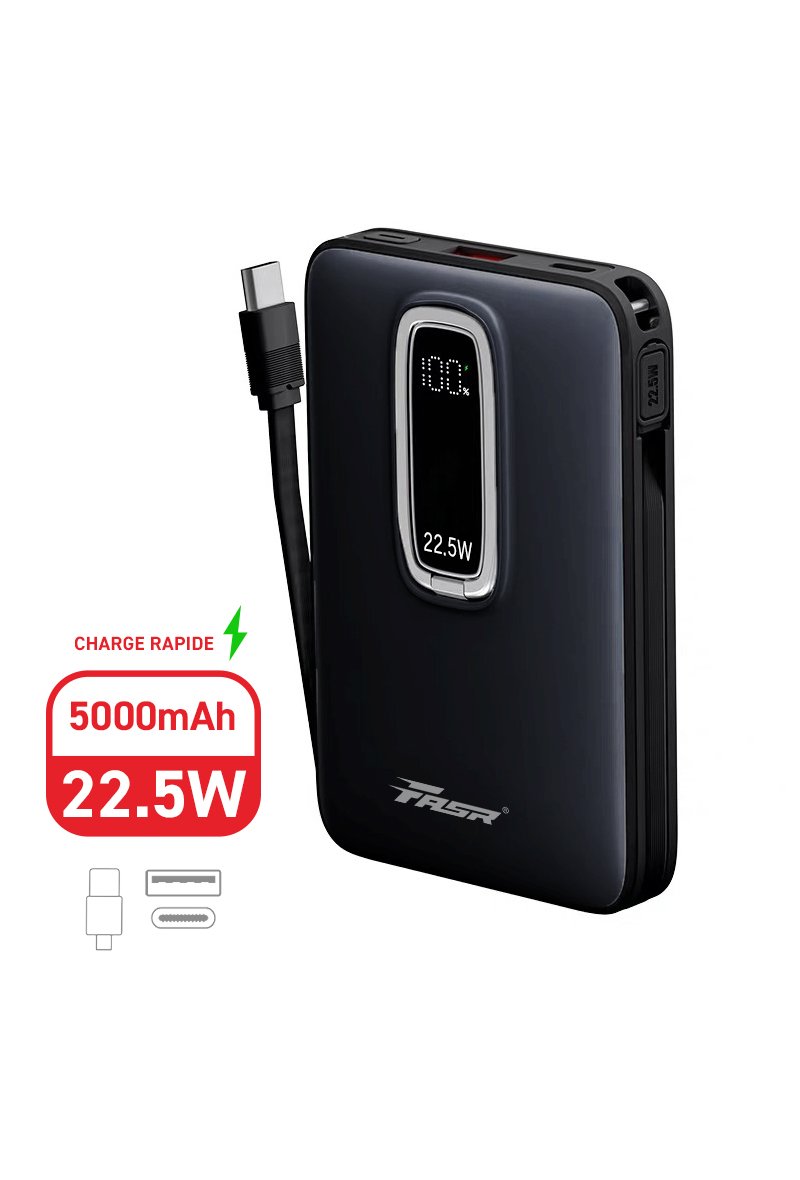 Batterie Externe MagSafe, 22.5W, 5000mAh, câbles Type-C intégrés