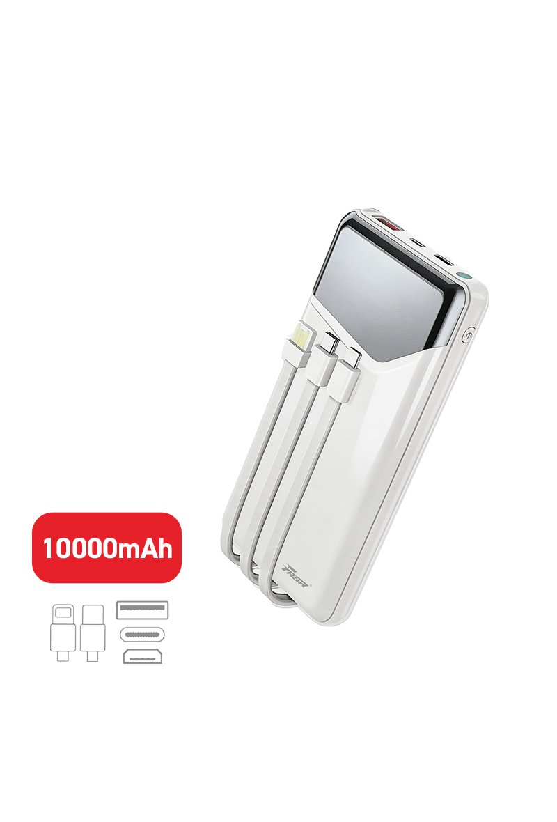Batterie Externe, 10000mAh, 3 câbles intégrés