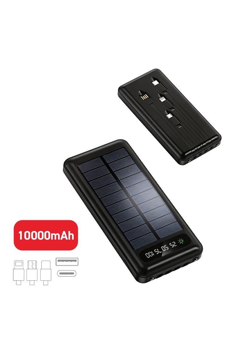 Batterie Externe 10000mAh, 4 câbles intégrés