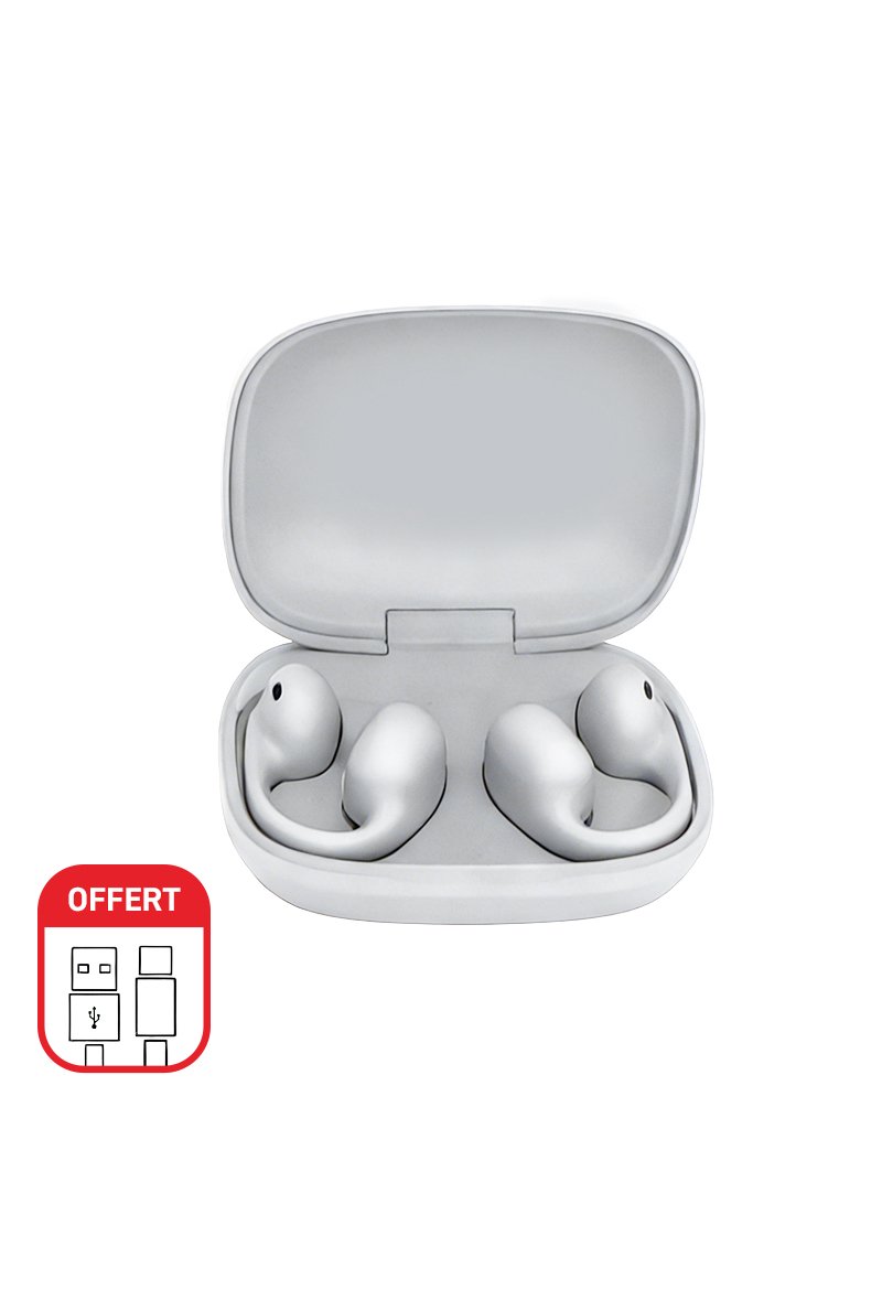 Écouteurs Bluetooth 5.4 avec Clip Oreille + Câble USB C