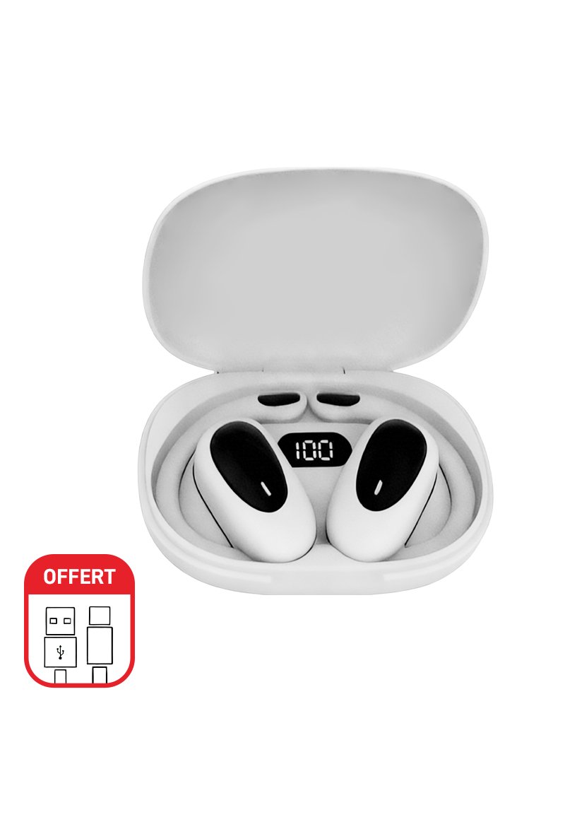 Écouteurs Bluetooth 5.4 avec Oreillette étanche + Câble USB C