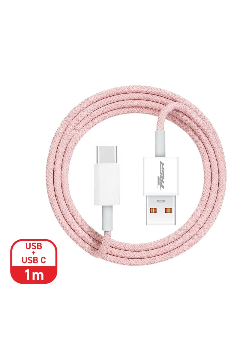 Câble USB-A / Type-C - 1M, revêtement tressé renforcé