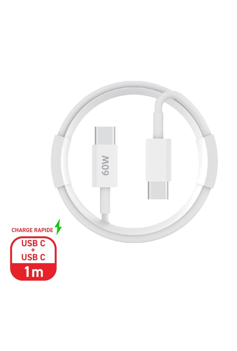 Câble Type-C / Type-C 60W - 1M