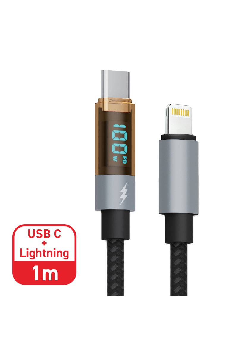 Câble USB-C /  Lightning, 10Gbps Data Transfer, 100W