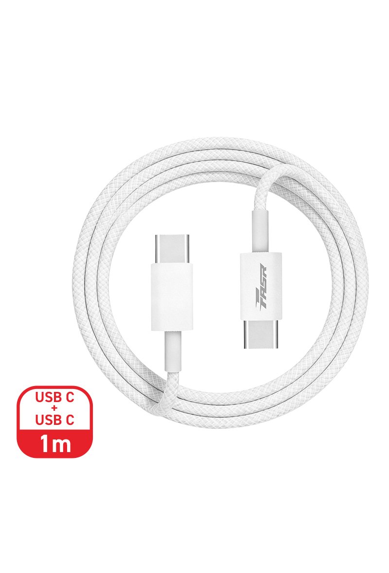 Câble USB-C/USB-C - 1M, revêtement tressé renforcé