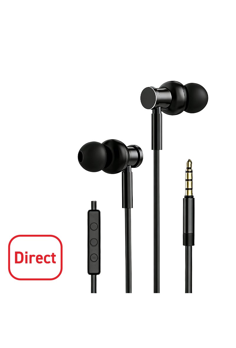 Écouteurs Filaire Jack 3.5mm avec Microphone - direct