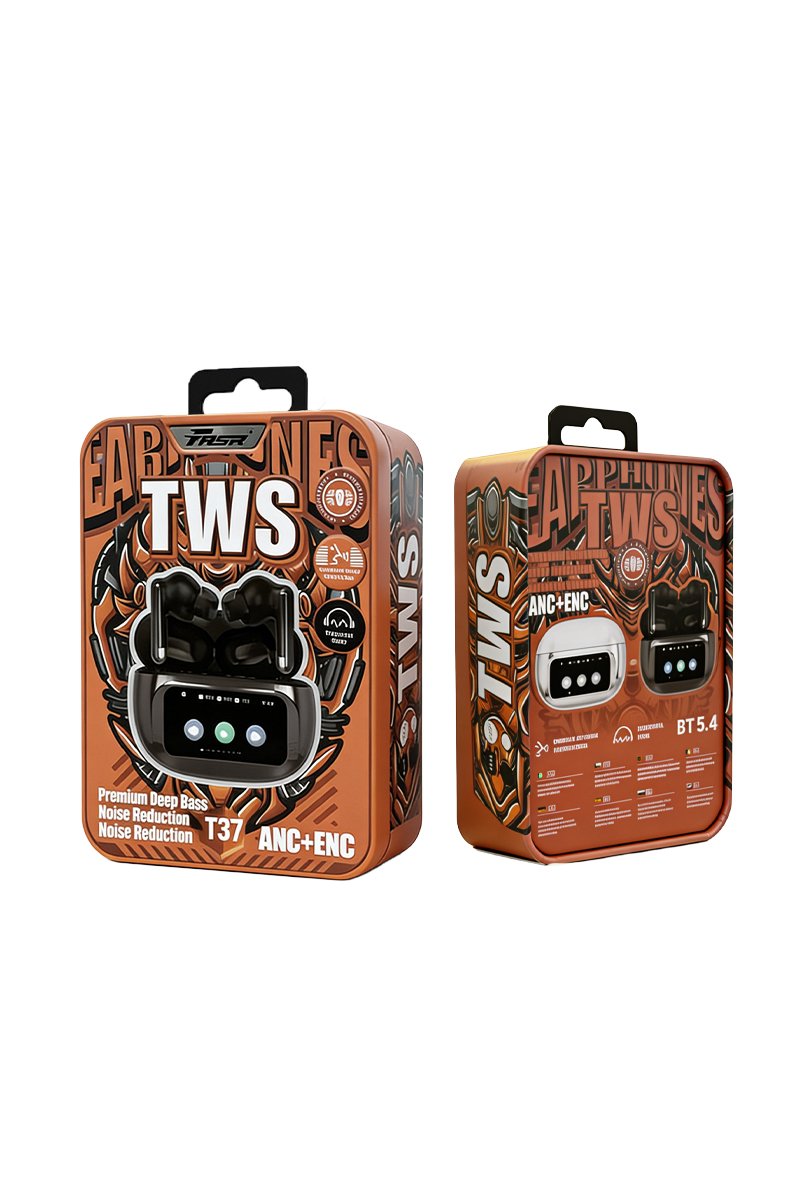 Écouteurs Sans Fil ANC + ENC – Bluetooth 5.4, Écran Tactile avec Boîtier Métallique Premium T87